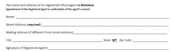 Registered Agent in Montana Name and Address
