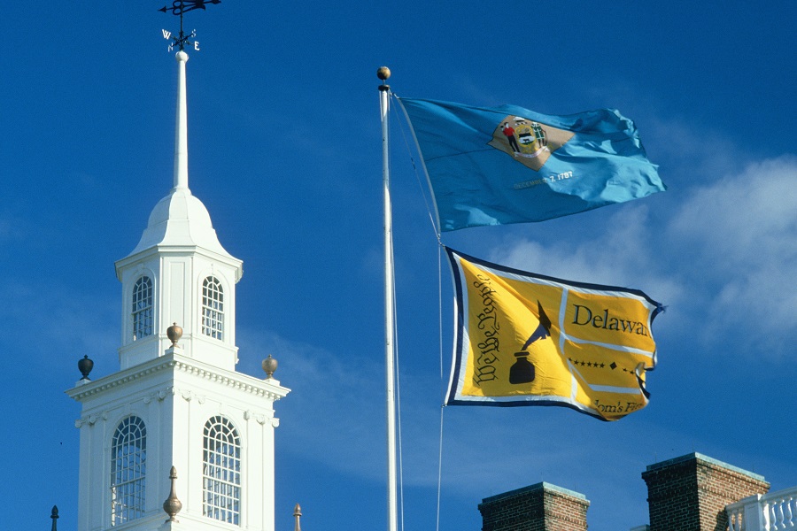 state flag of delaware, usa