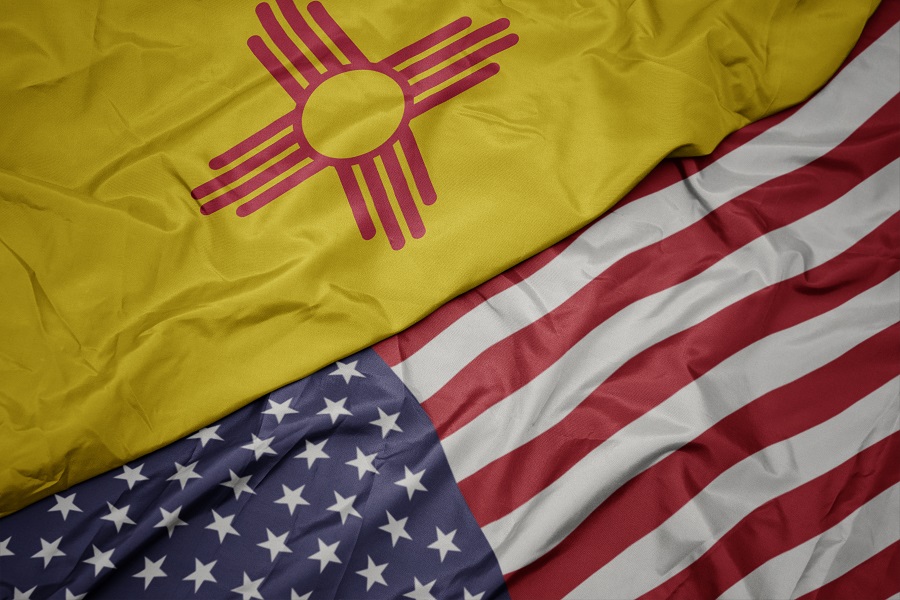 state flag of new mexico, usa