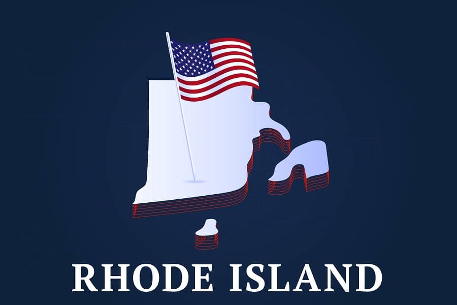 state map of rhode island, united states of america